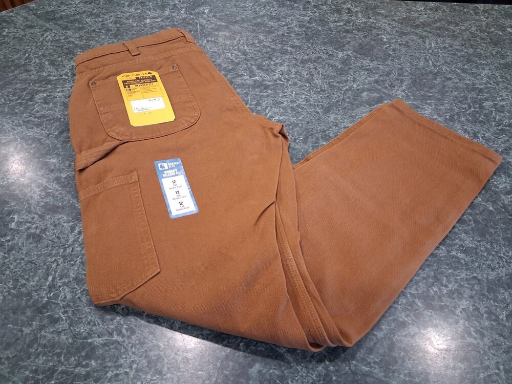 Carhartt Women Rugged Flex Canvas Cargo Pants Mid Rise Straight 8 Tall NWT